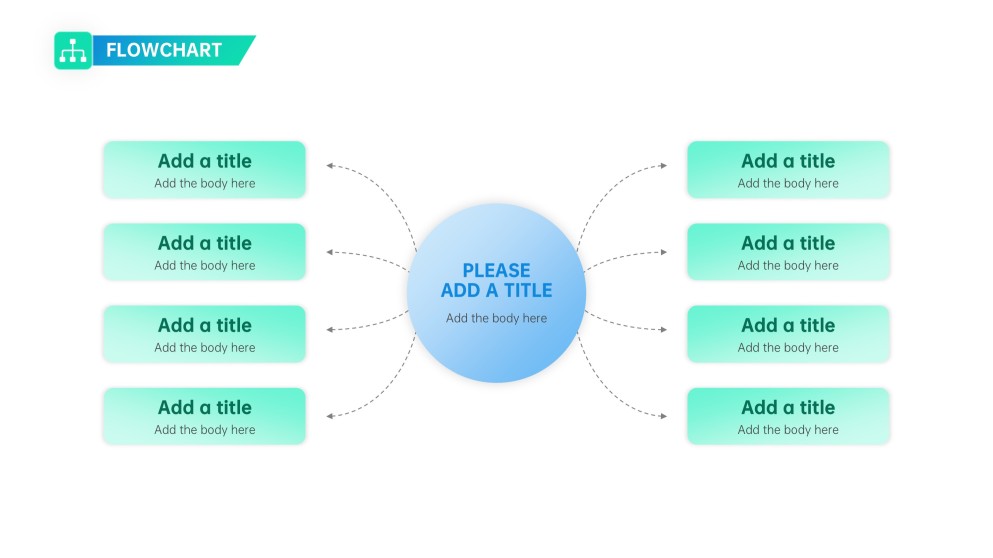 Blue & Green Flowchart in PowerPoint Template