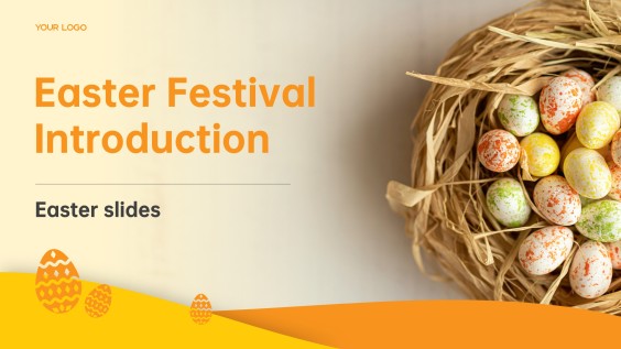 Yellow Cute Easter PowerPoint Template & Google Slides Theme