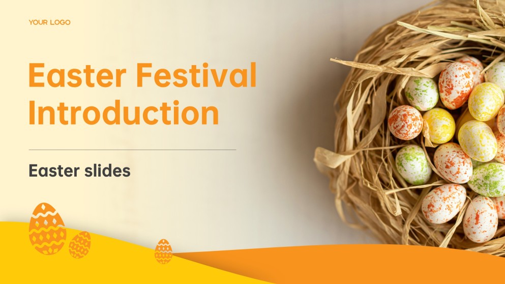 Yellow Cute Easter PowerPoint Template & Google Slides Theme