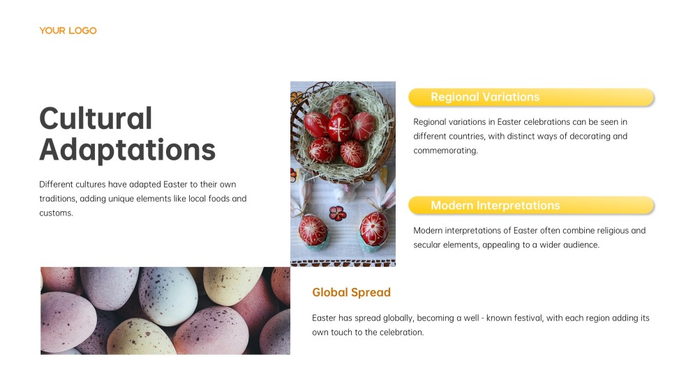 Yellow Cute Easter PowerPoint Template & Google Slides Theme