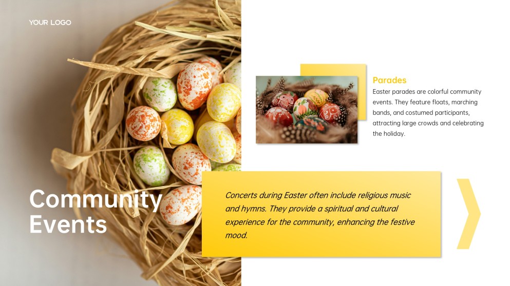 Yellow Cute Easter PowerPoint Template & Google Slides Theme