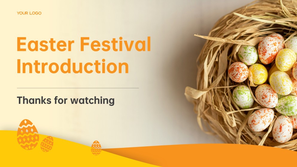 Yellow Cute Easter PowerPoint Template & Google Slides Theme