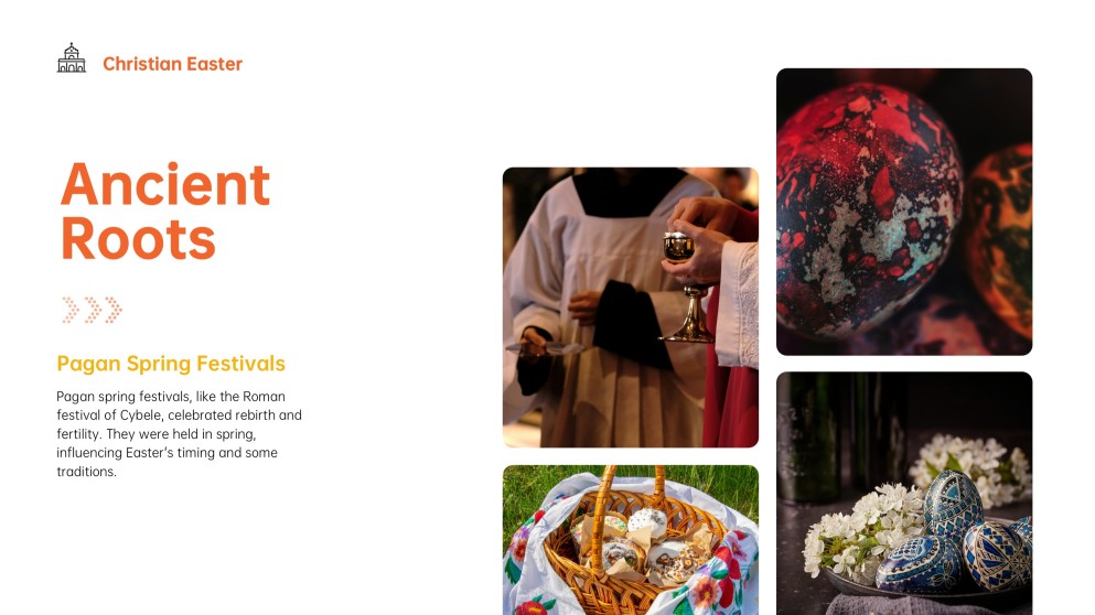 Orange Easter-Themed PowerPoint for Christian Template