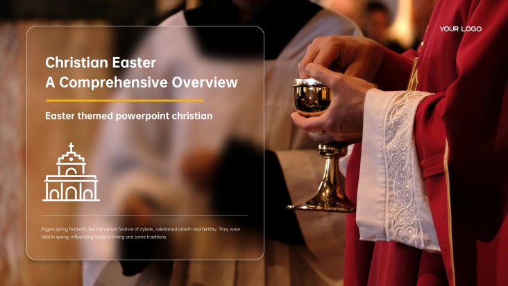 Orange Easter-Themed PowerPoint for Christian Template