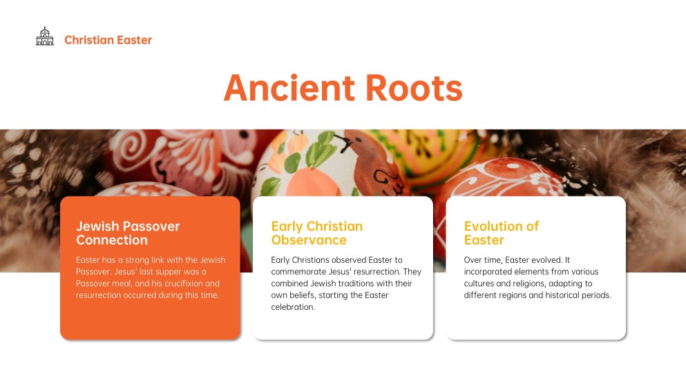 Orange Easter-Themed PowerPoint for Christian Template