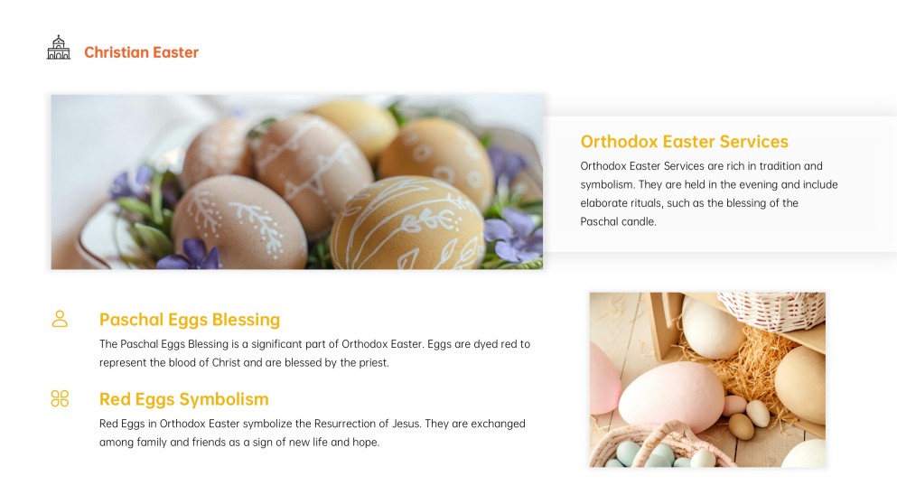 Orange Easter-Themed PowerPoint for Christian Template