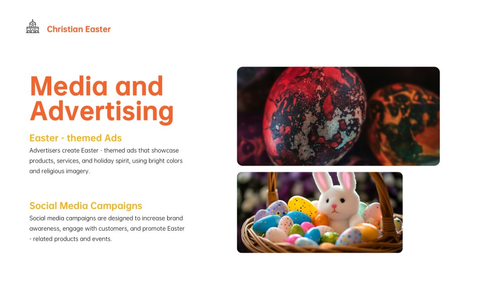 Orange Easter-Themed PowerPoint for Christian Template