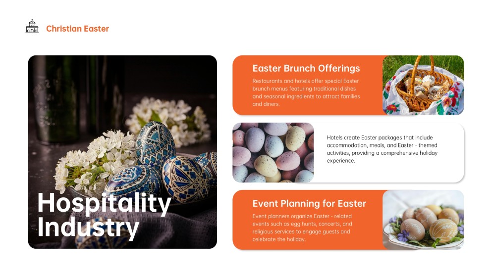 Orange Easter-Themed PowerPoint for Christian Template