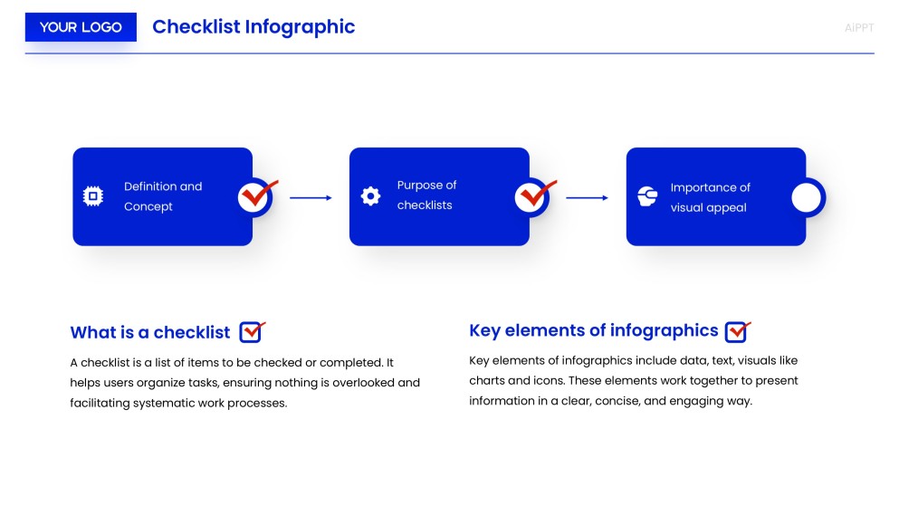 Template Infografis Daftar Periksa Gaya Bisnis Biru