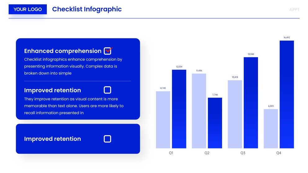 Template Infografis Daftar Periksa Gaya Bisnis Biru