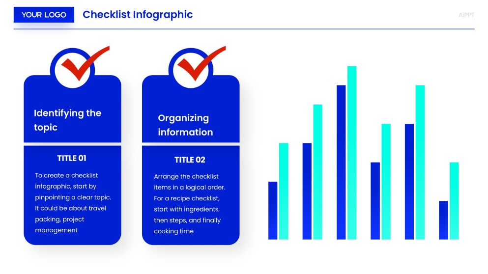Template Infografis Daftar Periksa Gaya Bisnis Biru