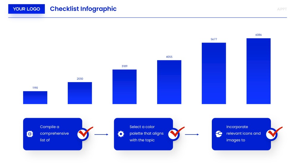 Template Infografis Daftar Periksa Gaya Bisnis Biru