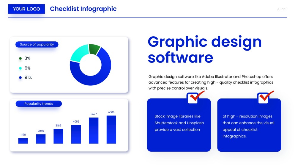 Template Infografis Daftar Periksa Gaya Bisnis Biru