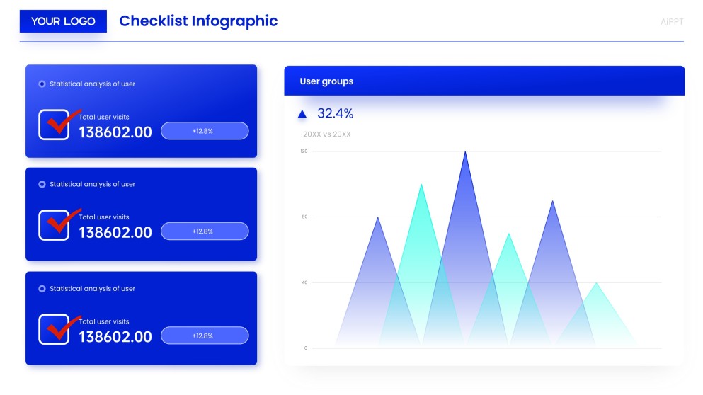 Template Infografis Daftar Periksa Gaya Bisnis Biru