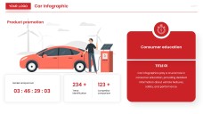 Red Cartoon Car Infographic Templates