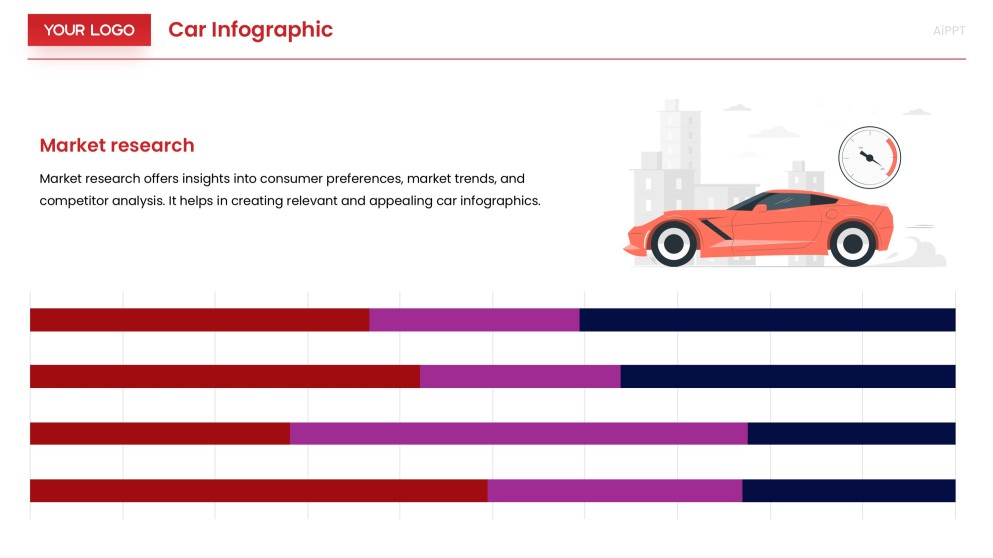 Red Cartoon Car Infographic Templates