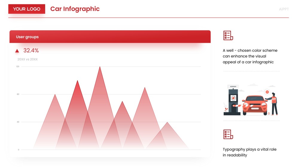Red Cartoon Car Infographic Templates