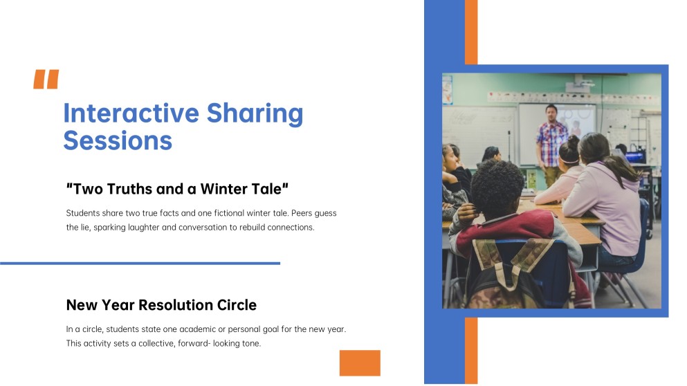 Back to School From Winter Break Activities PPT