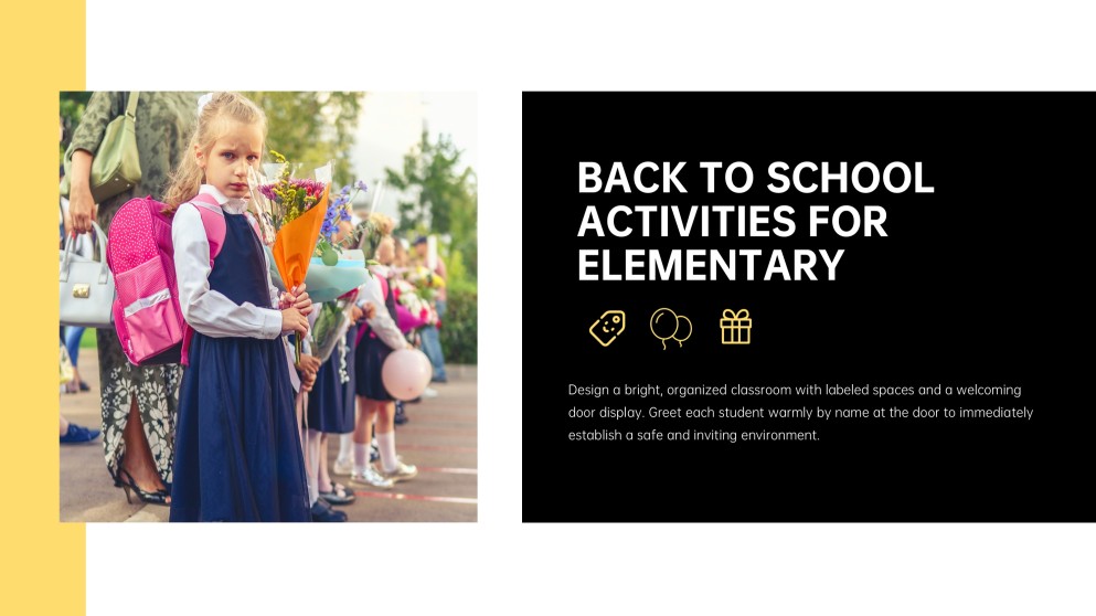 Back to School Activities for Elementary PPT
