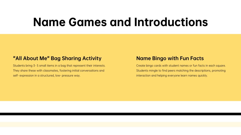 Back to School Activities for Elementary PPT