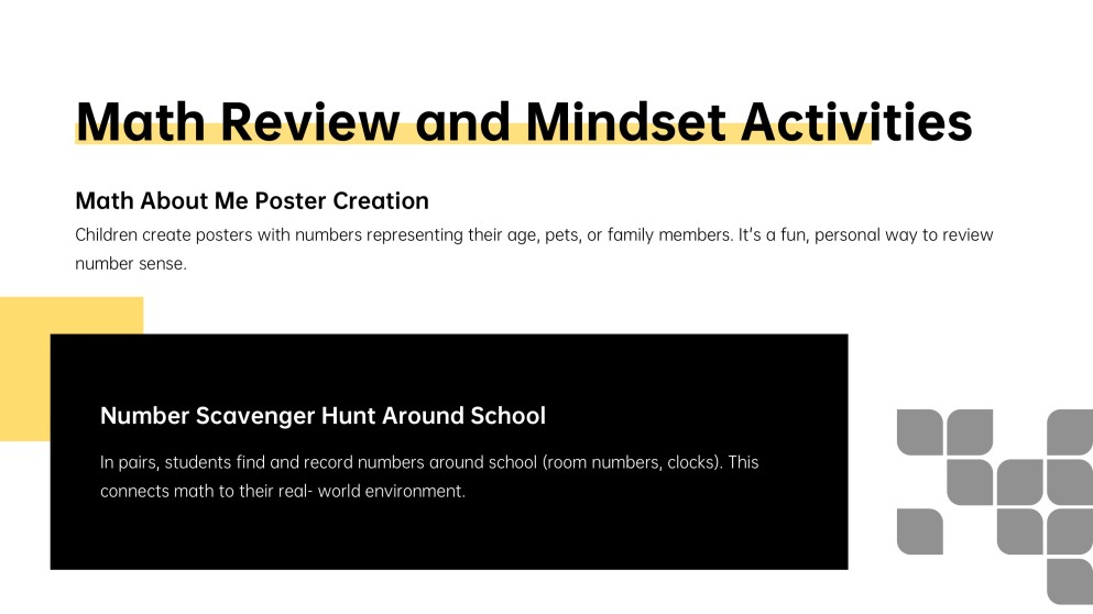Back to School Activities for Elementary PPT