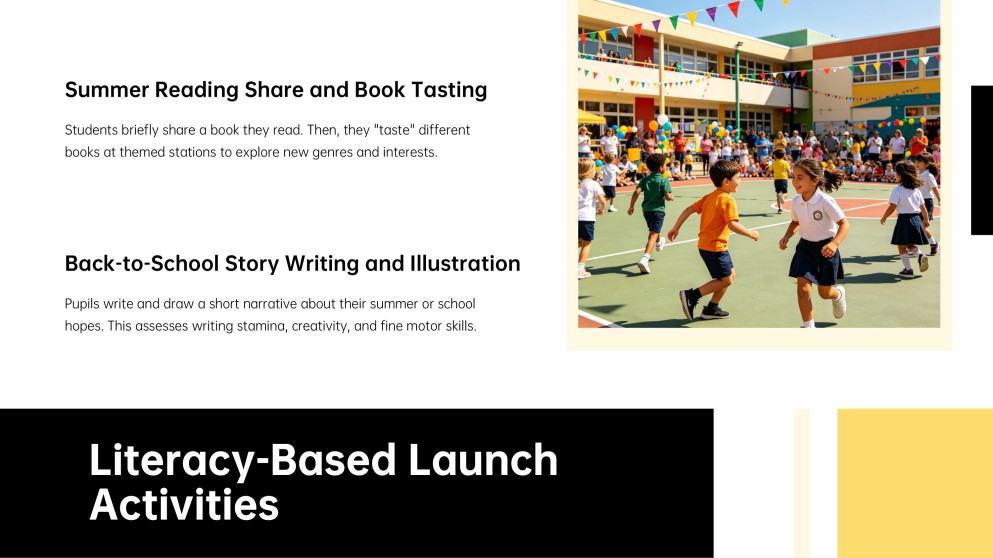 Back to School Activities for Elementary PPT