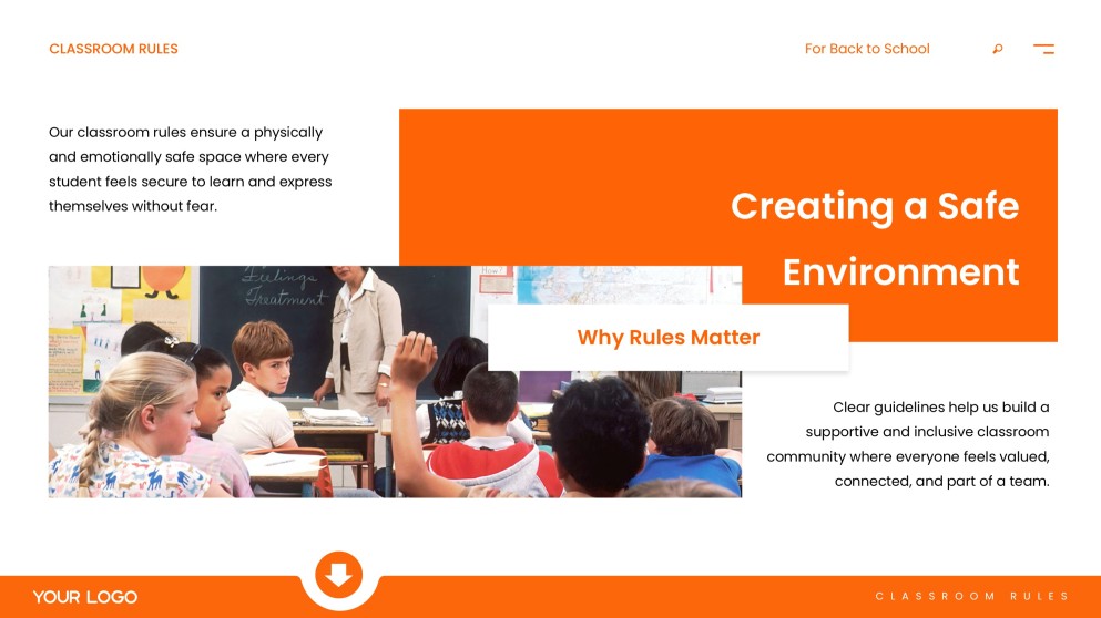 Classroom Rules for Back to School PPT