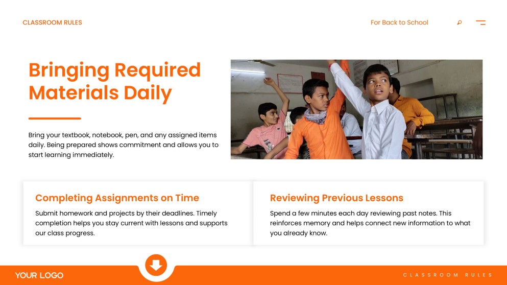 Classroom Rules for Back to School PPT