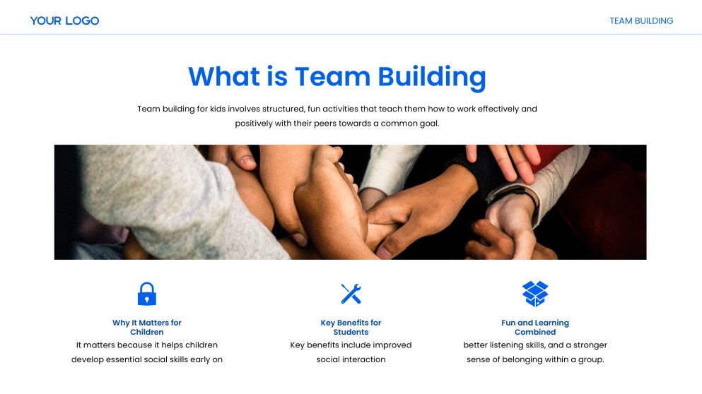 Team Building for Elementary Students PPT