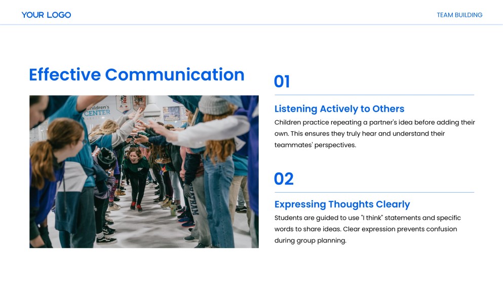 Team Building for Elementary Students PPT