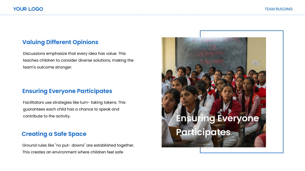 Team Building for Elementary Students PPT