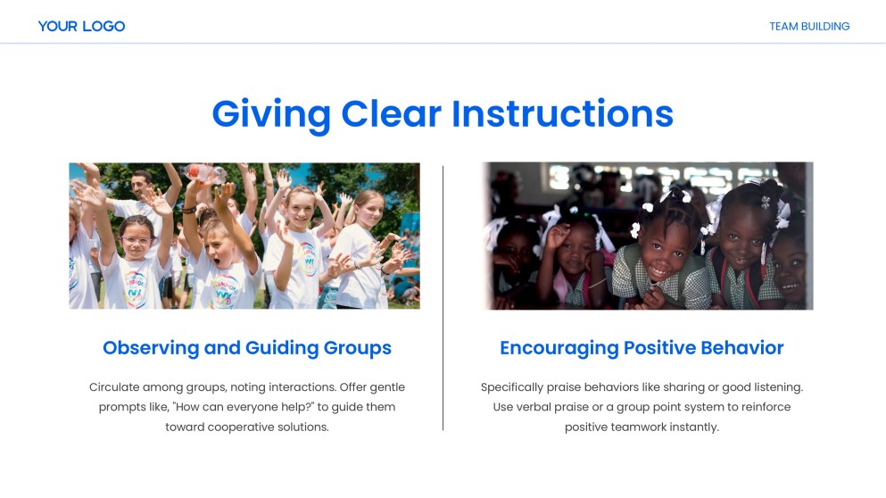 Team Building for Elementary Students PPT