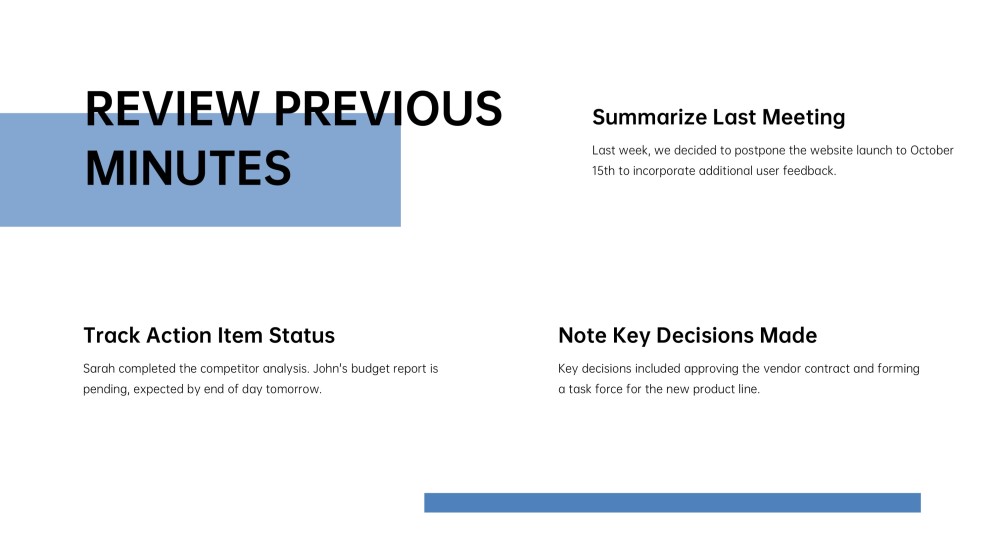Business Meeting Agenda PPT