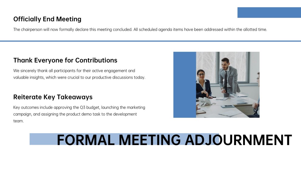 Business Meeting Agenda PPT