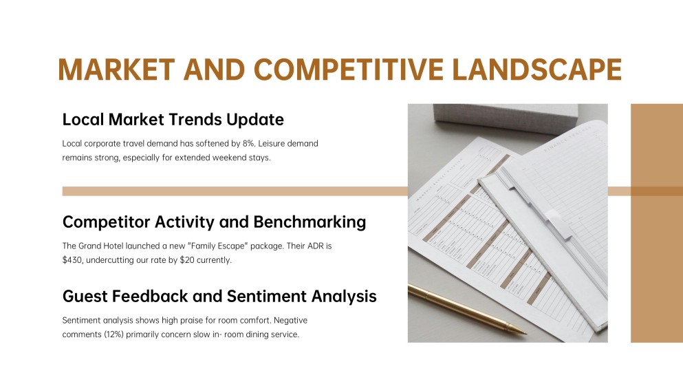 Luxury Hotel Management Meeting Agenda PPT
