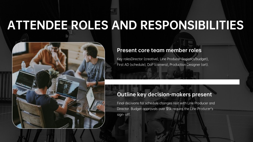 Film Production Meeting Agenda PPT