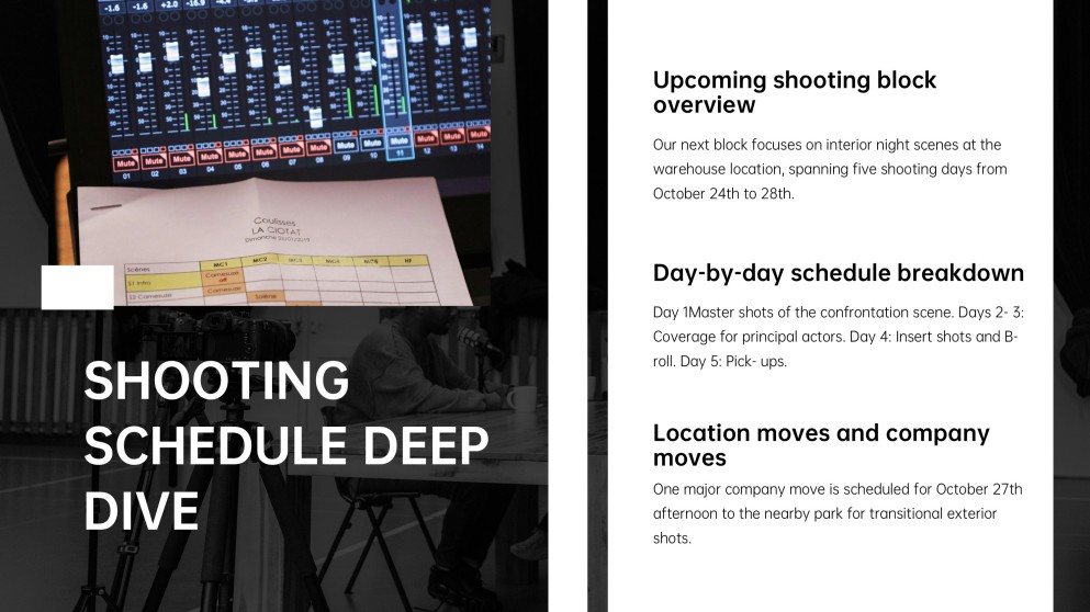 Film Production Meeting Agenda PPT