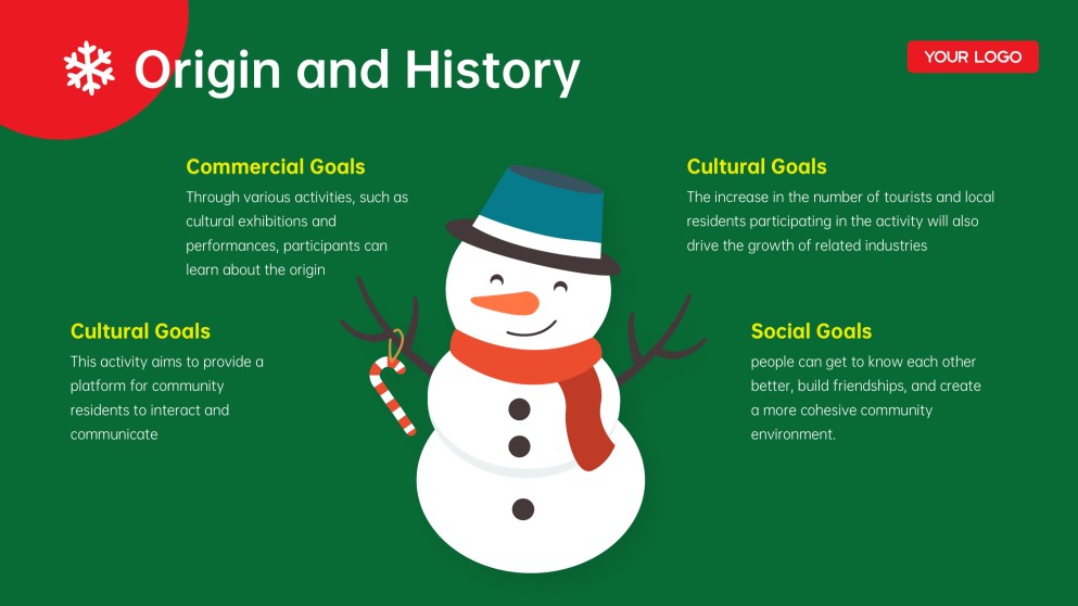 Plantilla de PowerPoint de Trivia de Navidad Gratis: Juego 3D Verde