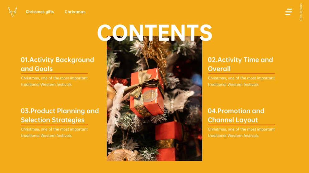 Free Template for Christmas Present Presentation & Gift Guide