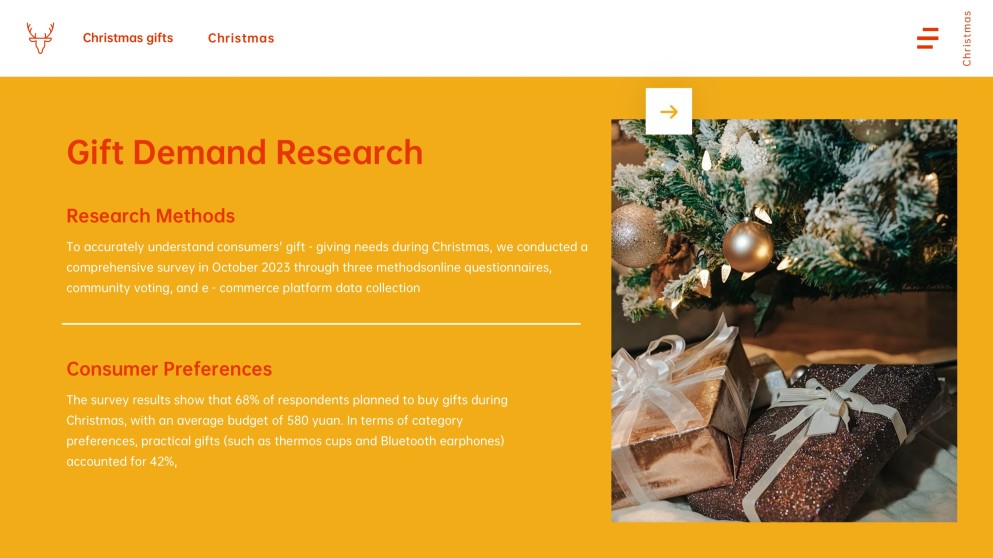 Free Template for Christmas Present Presentation & Gift Guide