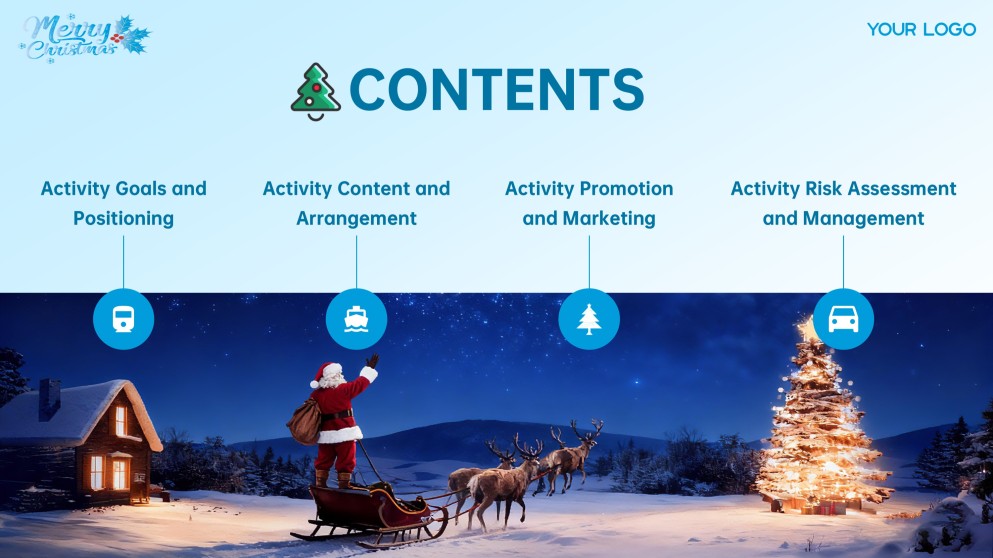 Plantilla de PowerPoint y Google Slides de Luces de Navidad Gratis