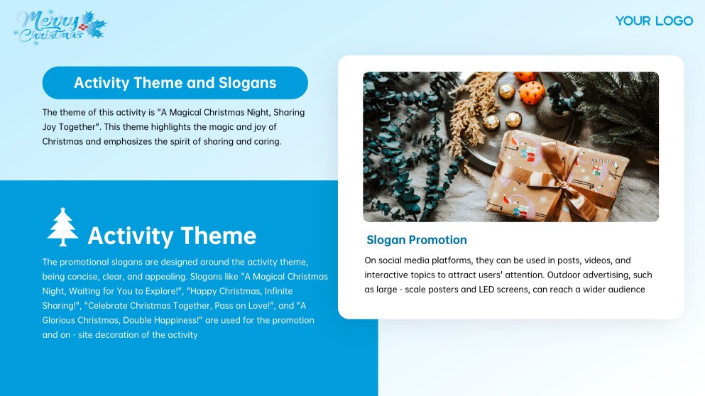 Plantilla de PowerPoint y Google Slides de Luces de Navidad Gratis