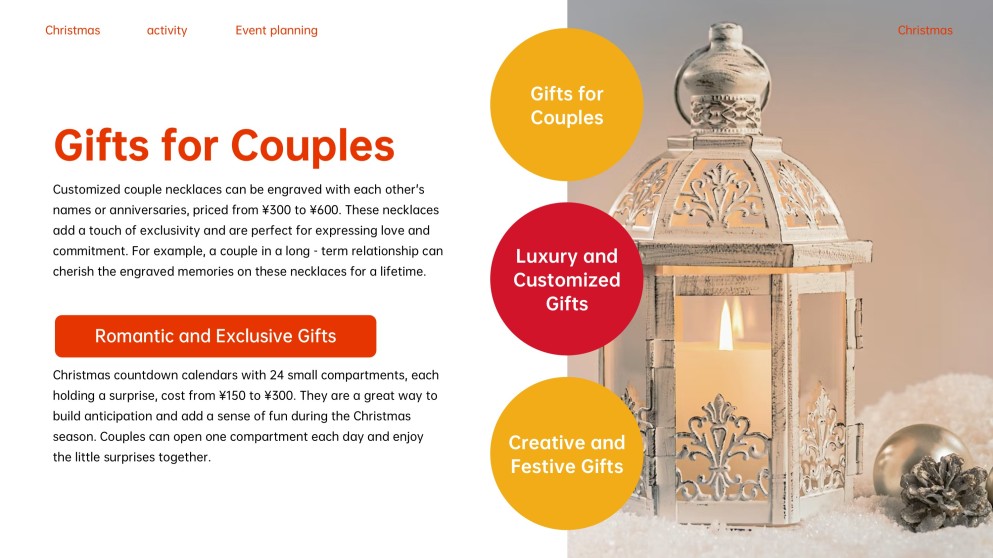 Free Minimalist Christmas PowerPoint Template & Gift List