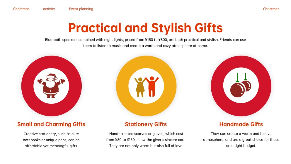 Free Minimalist Christmas PowerPoint Template & Gift List