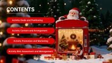 Plantilla Creativa de Diapositivas Navideñas de Dibujos Animados Rojos