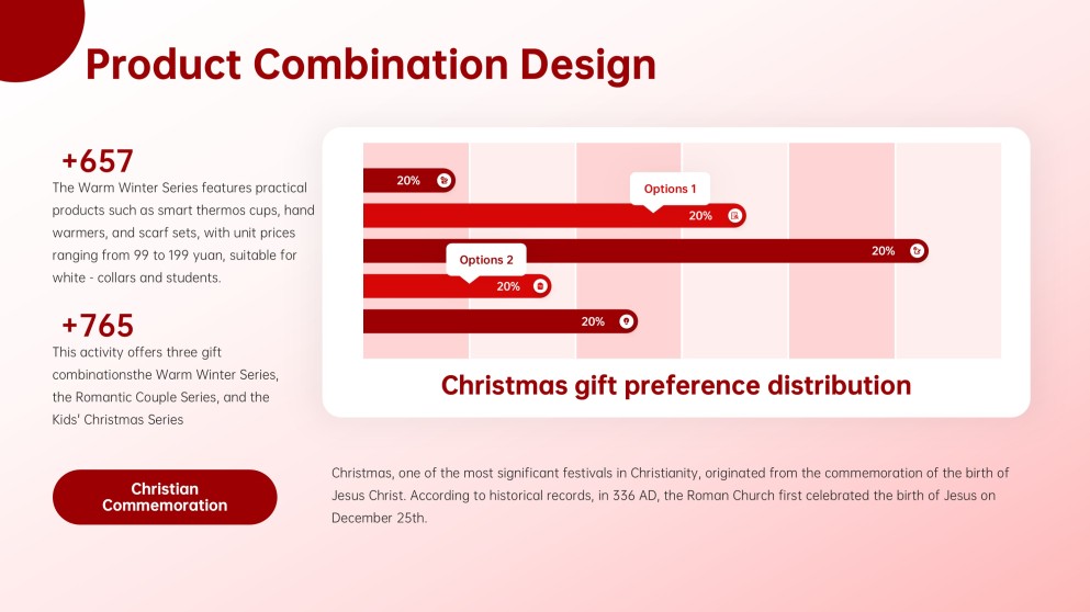 Plantilla Creativa de Diapositivas Navideñas de Dibujos Animados Rojos