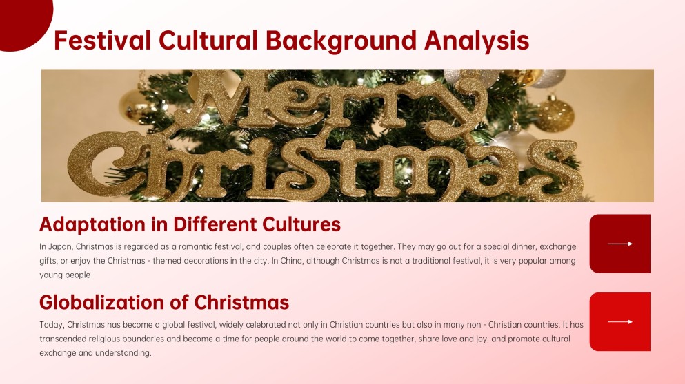 Plantilla Creativa de Diapositivas Navideñas de Dibujos Animados Rojos