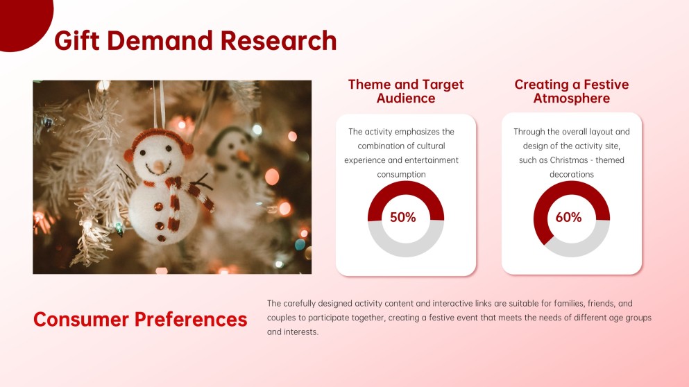 Plantilla Creativa de Diapositivas Navideñas de Dibujos Animados Rojos