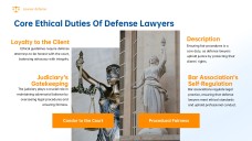 Plantilla de Presentación de Defensa de Abogado Estilo Minimalista Amarillo y Azul