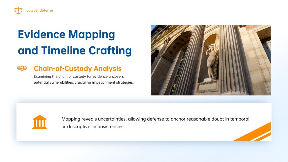 Plantilla de Presentación de Defensa de Abogado Estilo Minimalista Amarillo y Azul